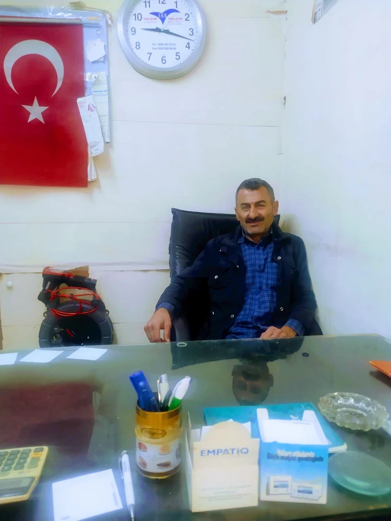Erkan at the Bursa Kanalizasyon office